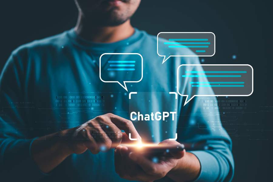 ChatGPTを操作している人の画像